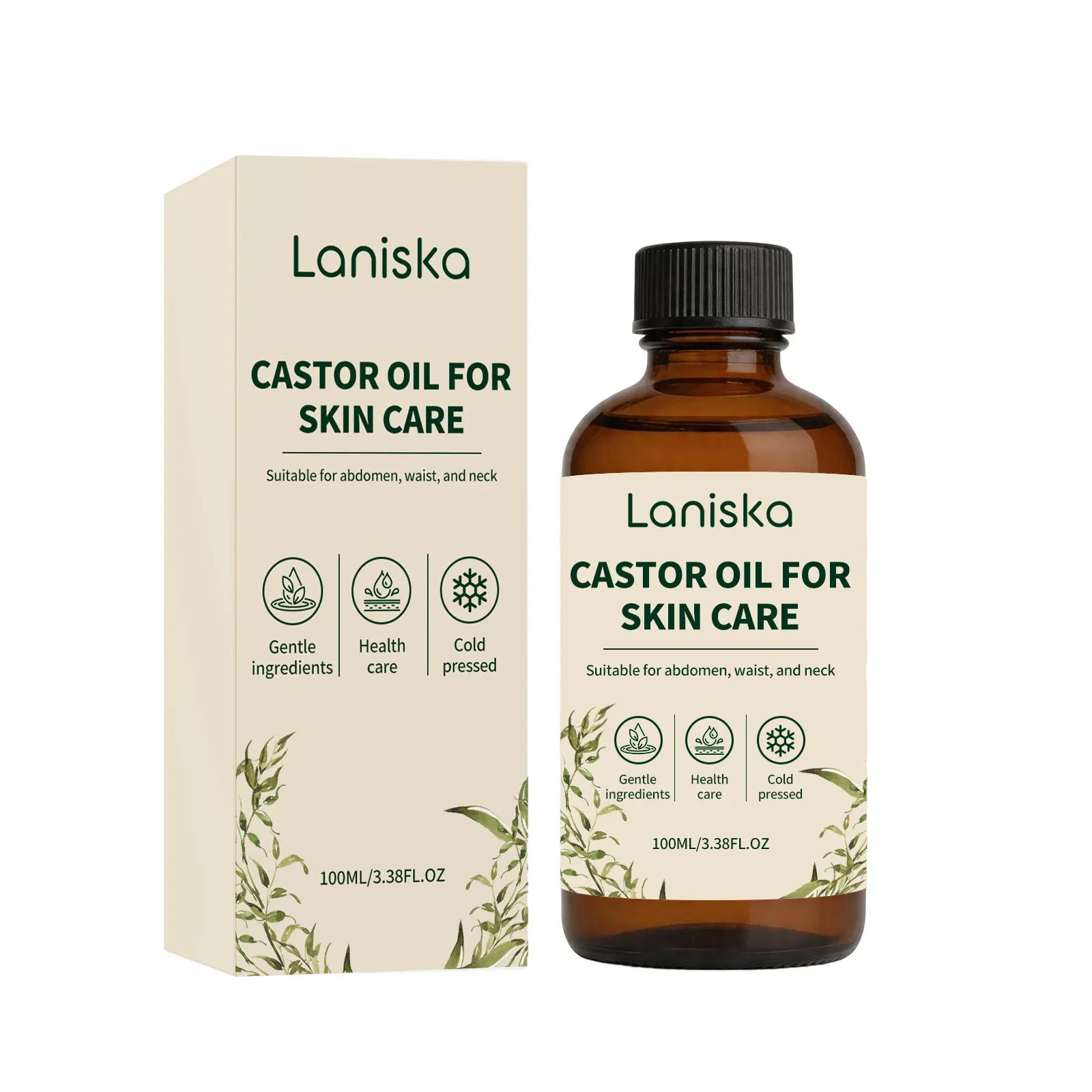 Pure Cold-Pressed Castor Oil for Deep Skin Hydration and Body Massage - 7