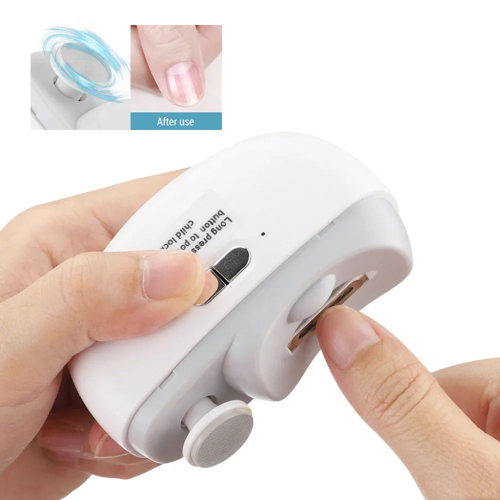 Automatic Electric Nail Clipper and Trimmer with Built-in LED Light - 1