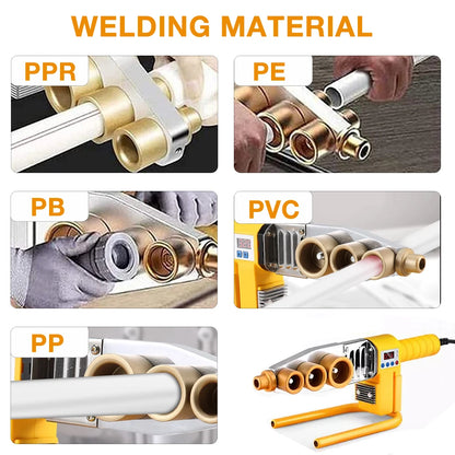 1000W/800W Plastic Pipe Welding Machine - 220V PPR PE PB Pipe Hot Melt Welder Kit