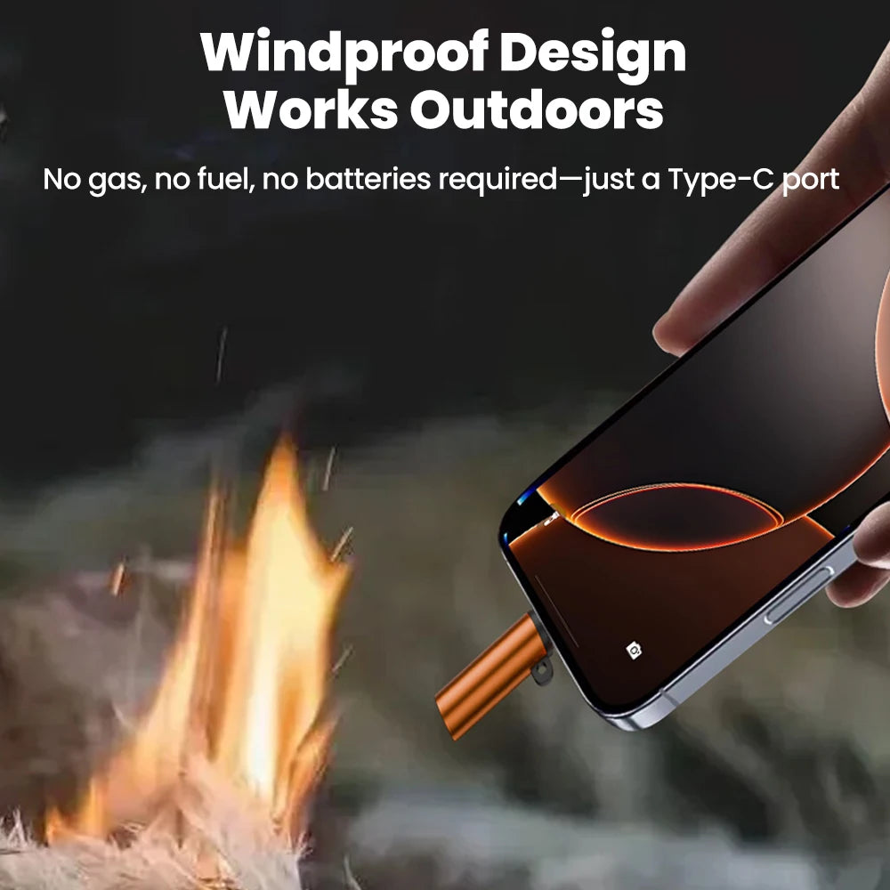 Portable USB-C Mobile Cigarette Lighter - Instant Blow-to-Ignite Tech - 4