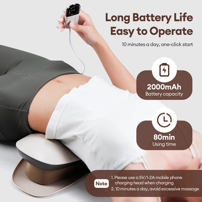 Electric Lumbar Traction Massager with Heat & Vibration