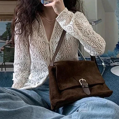 Luxury Matte Leather Tote Bag