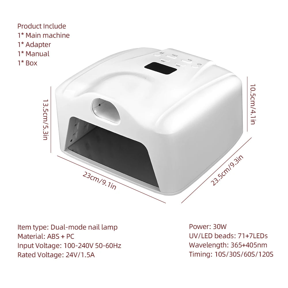 78-LED Dual-Mode UV Nail Lamp - Gel Polish Dryer with Auto Sensor