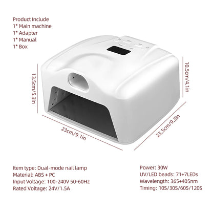 78-LED Dual-Mode UV Nail Lamp - Gel Polish Dryer with Auto Sensor