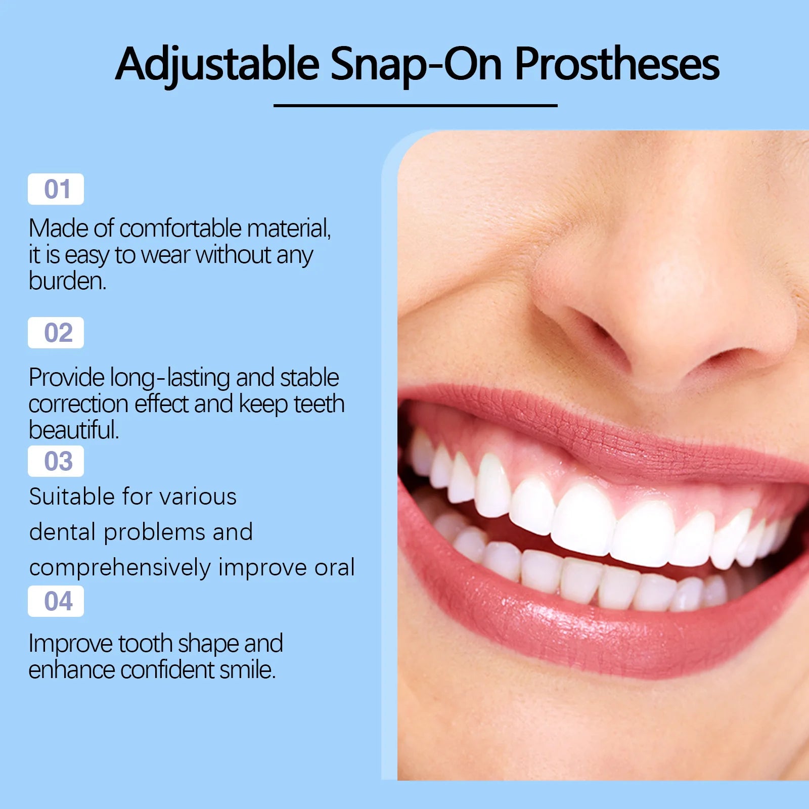 Snap-On Smile Veneers - Instant Dental Makeover for Gaps and Stains - 10