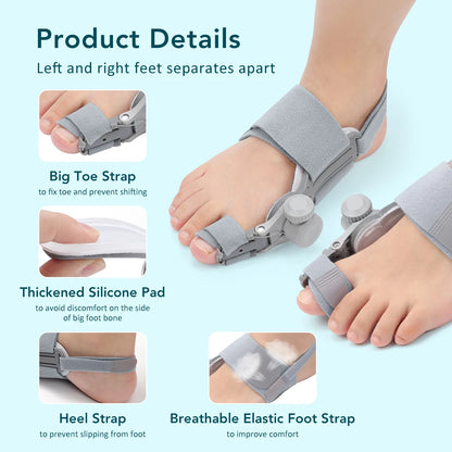 Adjustable Bunion Corrector & Big Toe Straightener for Pain Relief