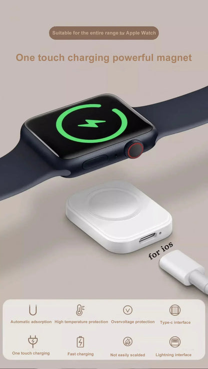 Portable Magnetic Wireless Fast Charger for All Apple Watch Series