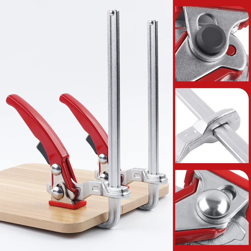 Quick Release Ratchet Guide Rail Clamp for MFT Tables and Track Saws - 7