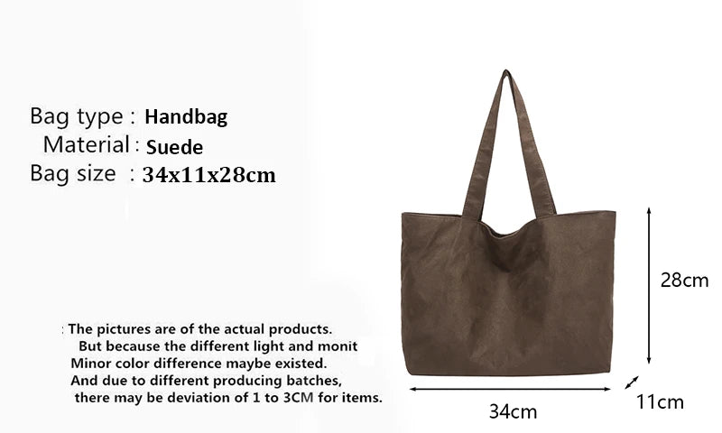Luxury Soft Suede Tote