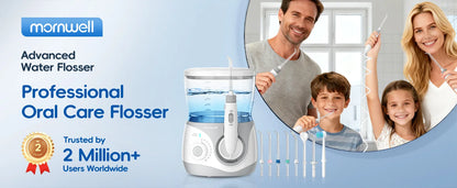 Professional Electric Oral Irrigator Water Flosser with 8 Nozzle Heads