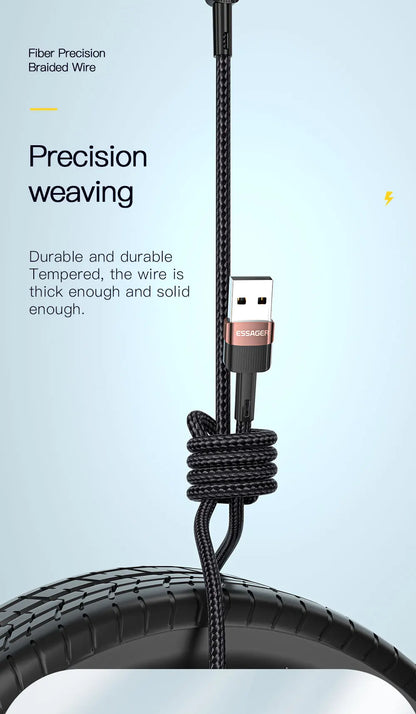 Essager 100W Fast Charging USB-C Cable - High-Speed Data Sync & Power