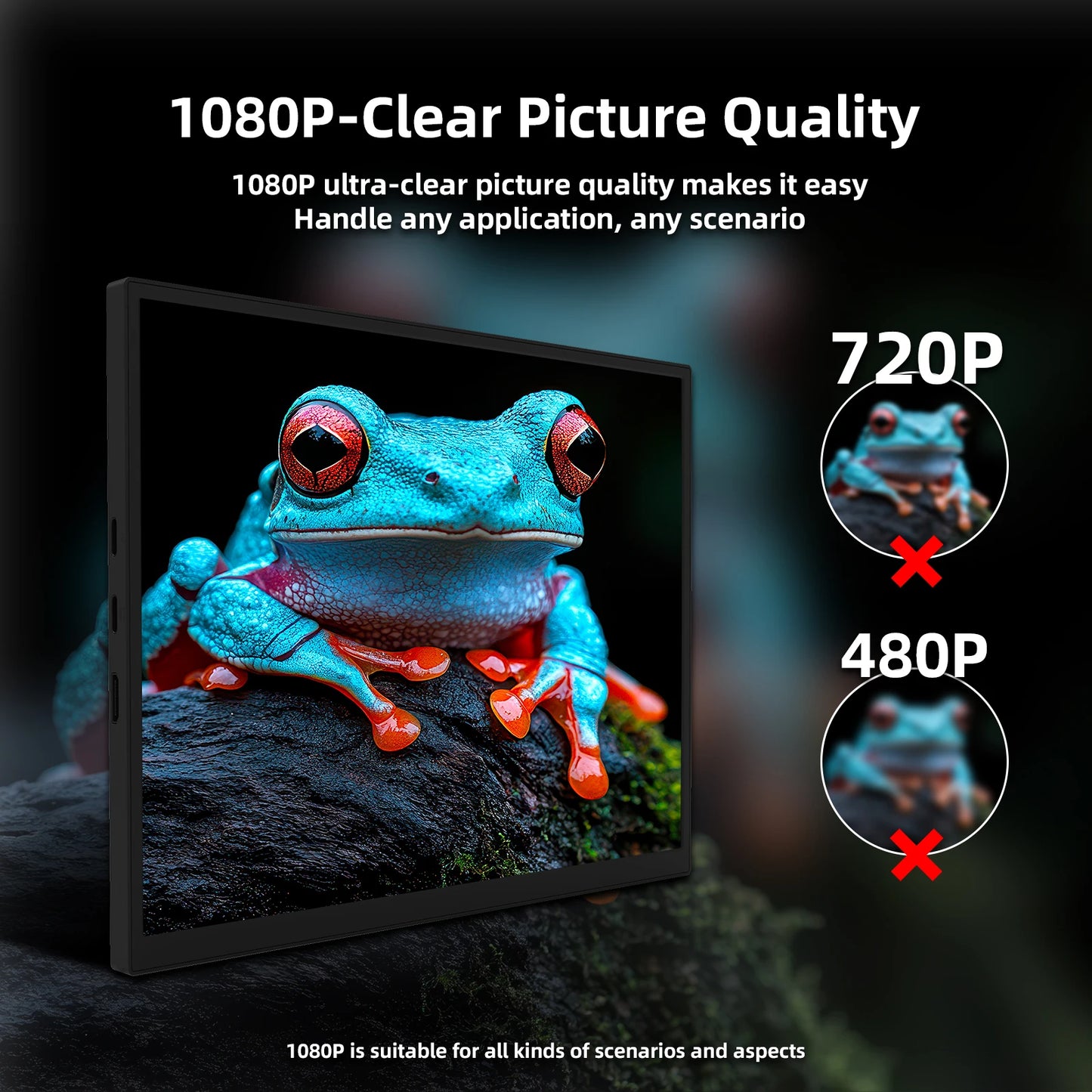 16" Portable Monitor 1920x1200 IPS Travel Display for Laptop & Gaming