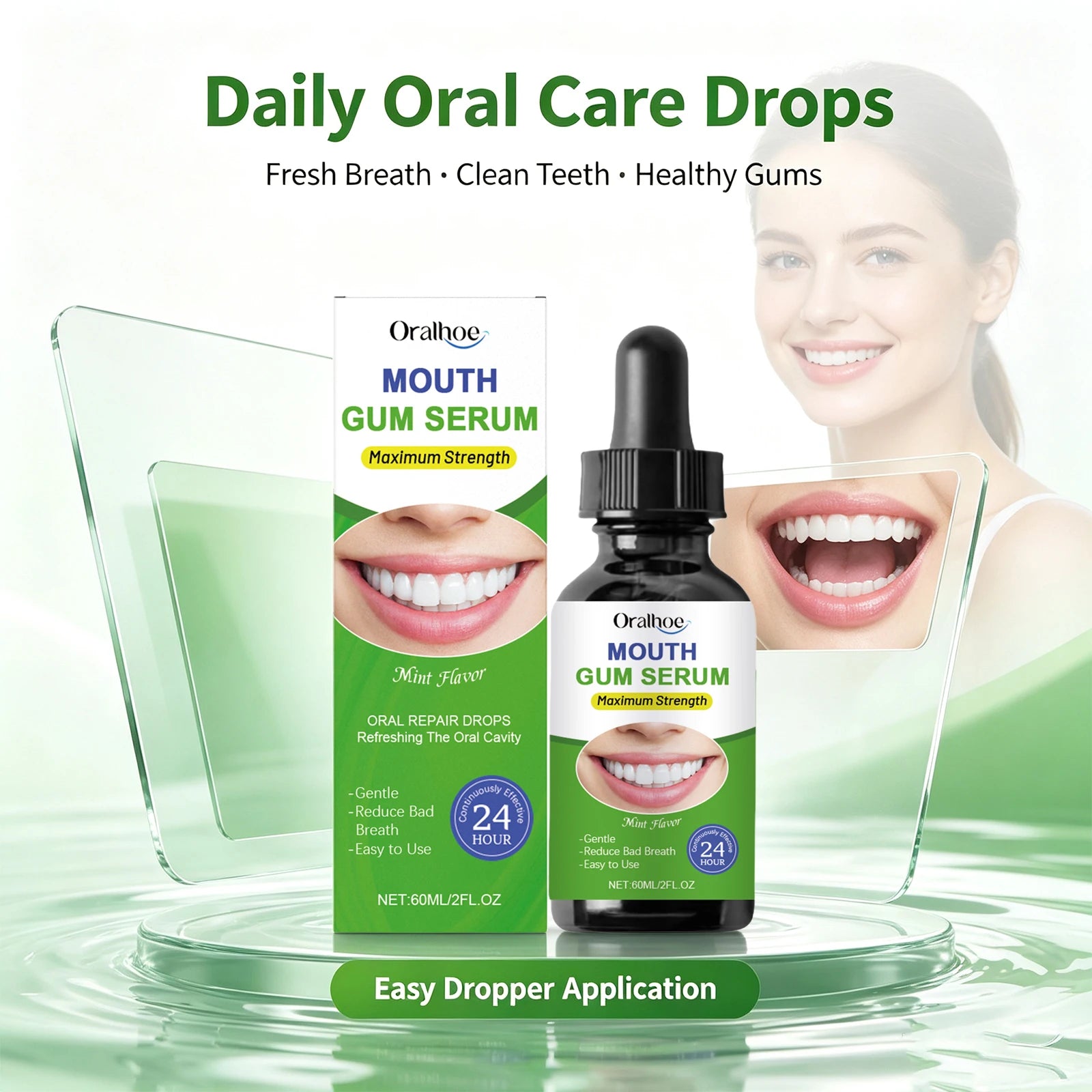 Herbal Oral Gum Repair Drops - Fresh Breath & Teeth Cleansing Treatment - 5