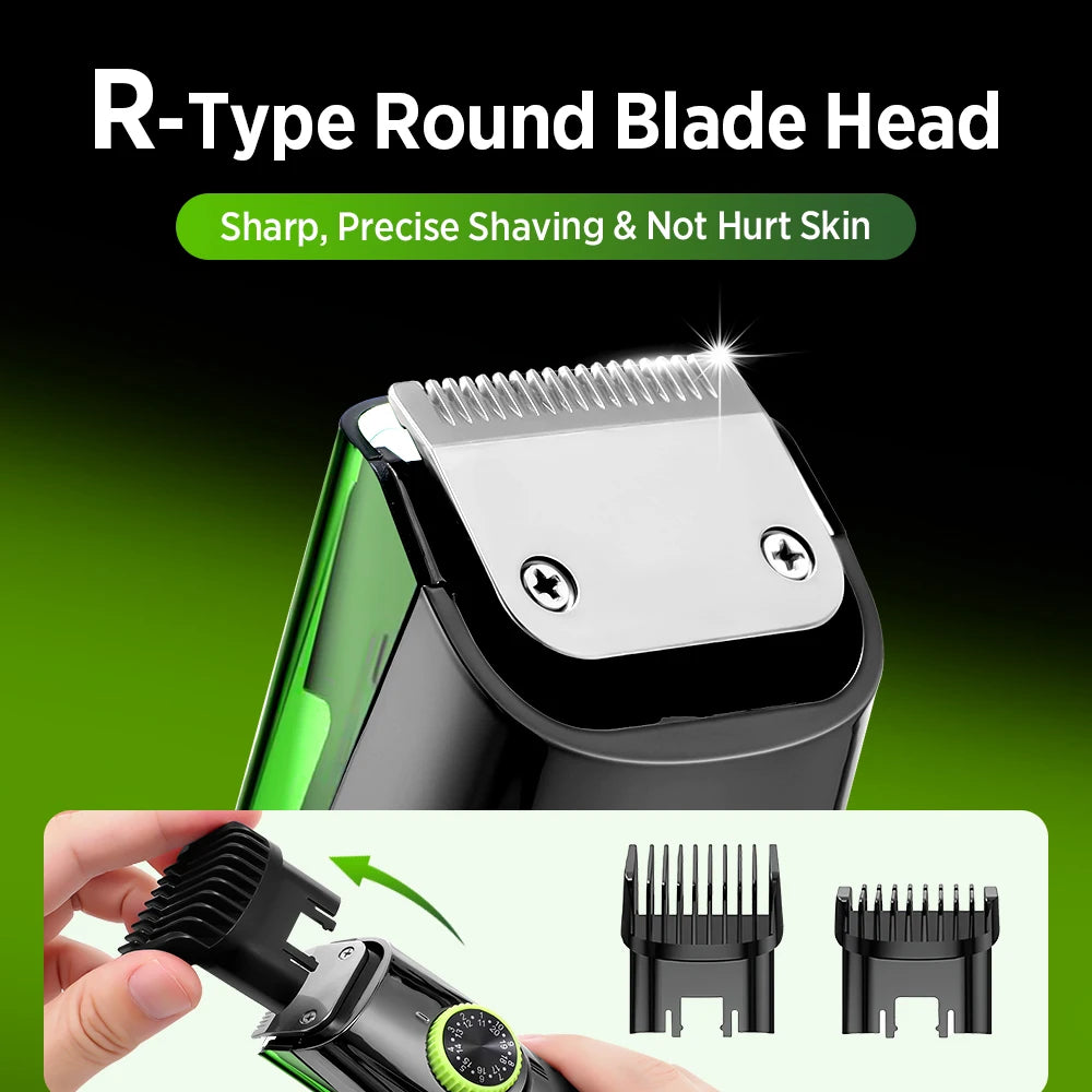 Cordless Vacuum Beard Trimmer – Rechargeable Electric Shaver for Precise Grooming - 3