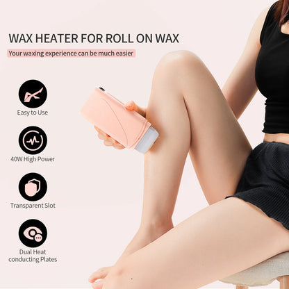 Electric Roll-On Wax Heater - Portable Hair Removal Warmer