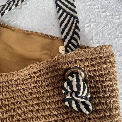 Luxury Woven Straw Beach Tote