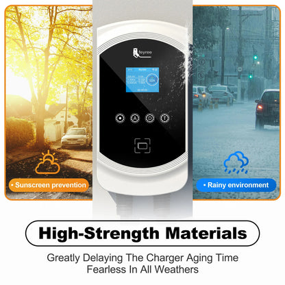 Fast Tesla NACS EV Home Charging Station 7.6KW-12KW WiFi App Control