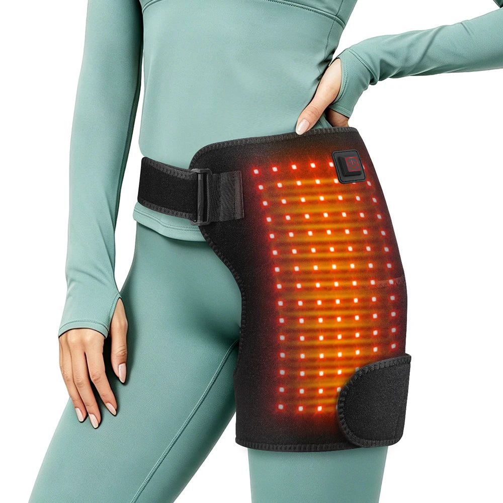 Red Light Therapy Hip Heating Pad - Pain Relief Support Wrap for Hips and Thighs - 7