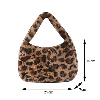 Luxury Plush Leopard Handbag
