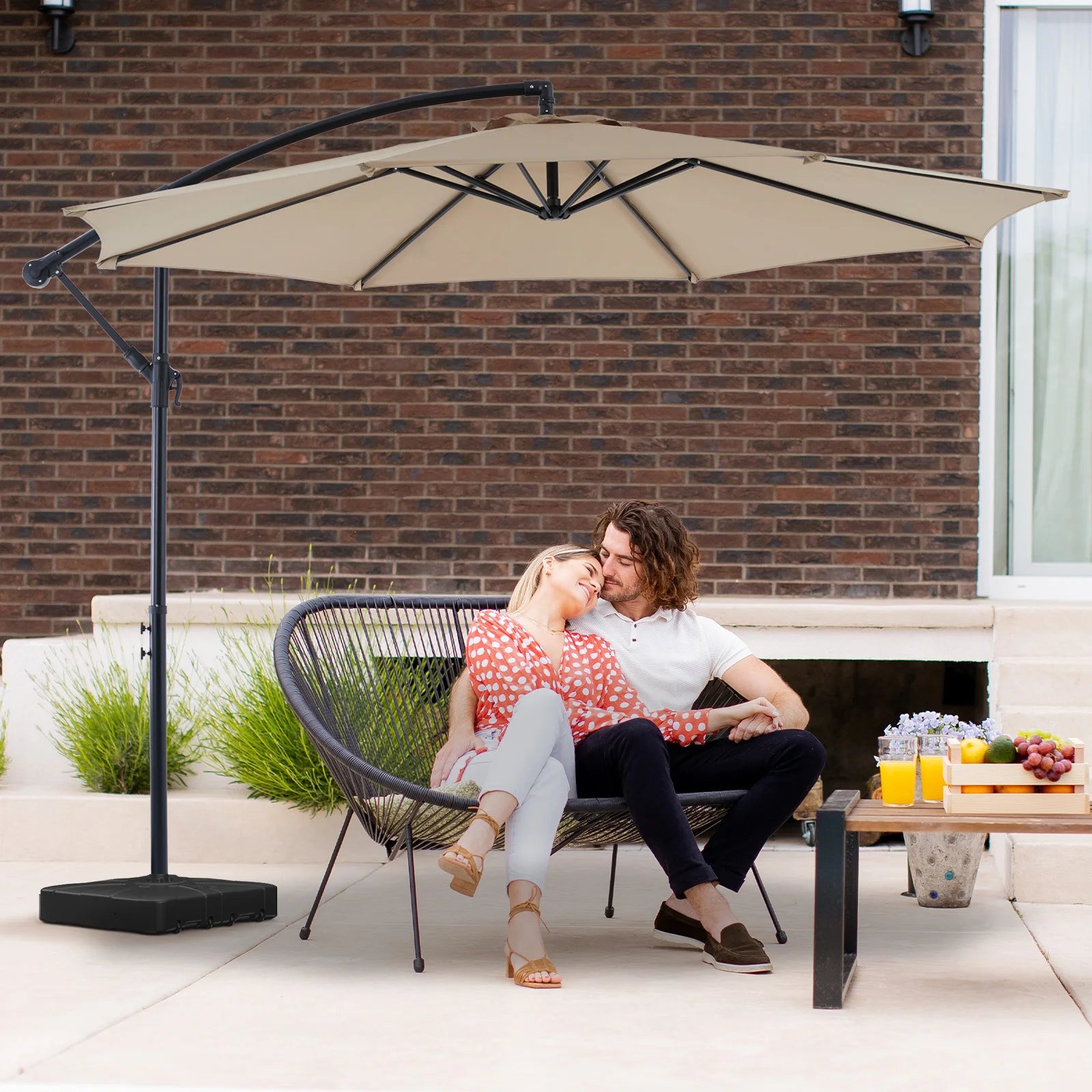 10ft Cantilever Patio Umbrella - Outdoor UV-Resistant Offset Shade - 14