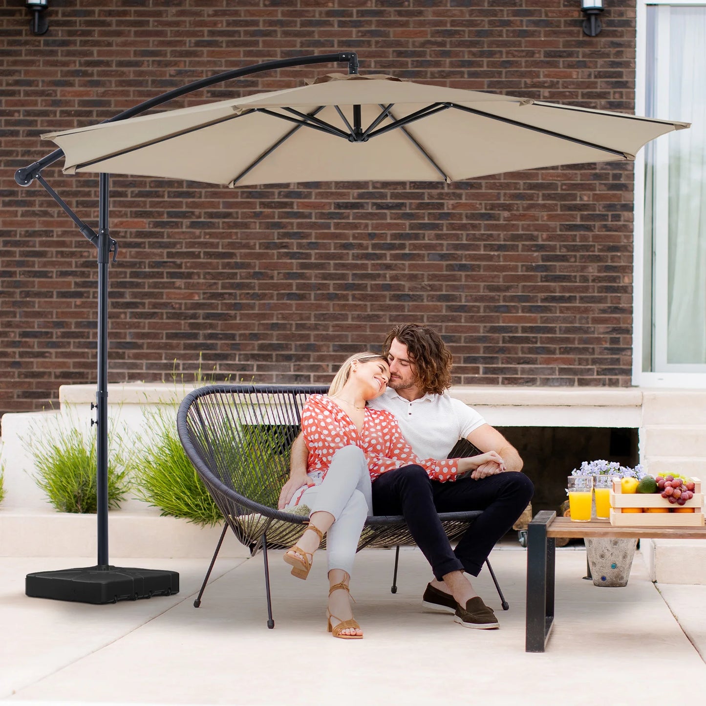 10ft Cantilever Patio Umbrella - Outdoor UV-Resistant Offset Shade