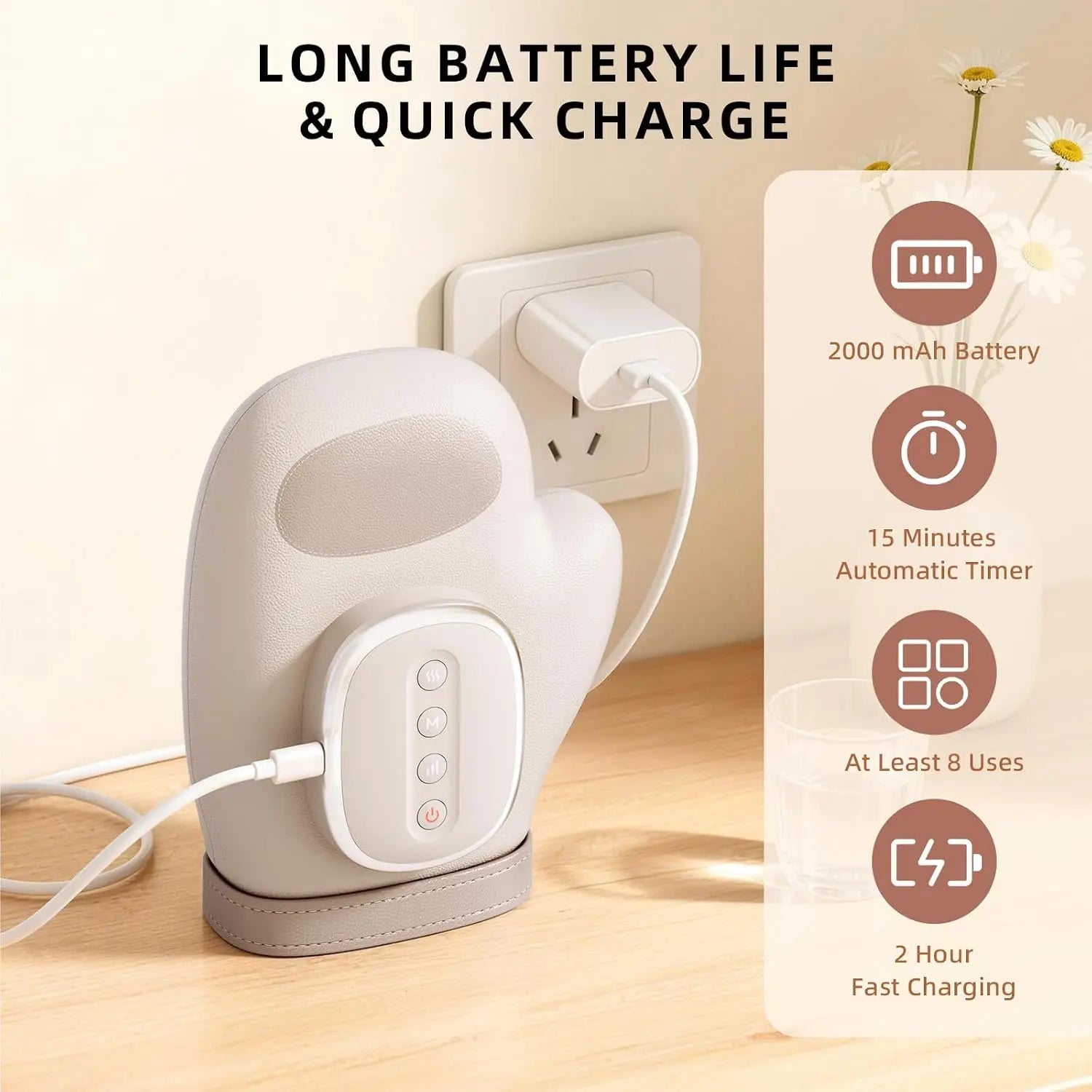 Electric Hand & Wrist Massager - Air Compression Therapy with Heat for Pain Relief - 6