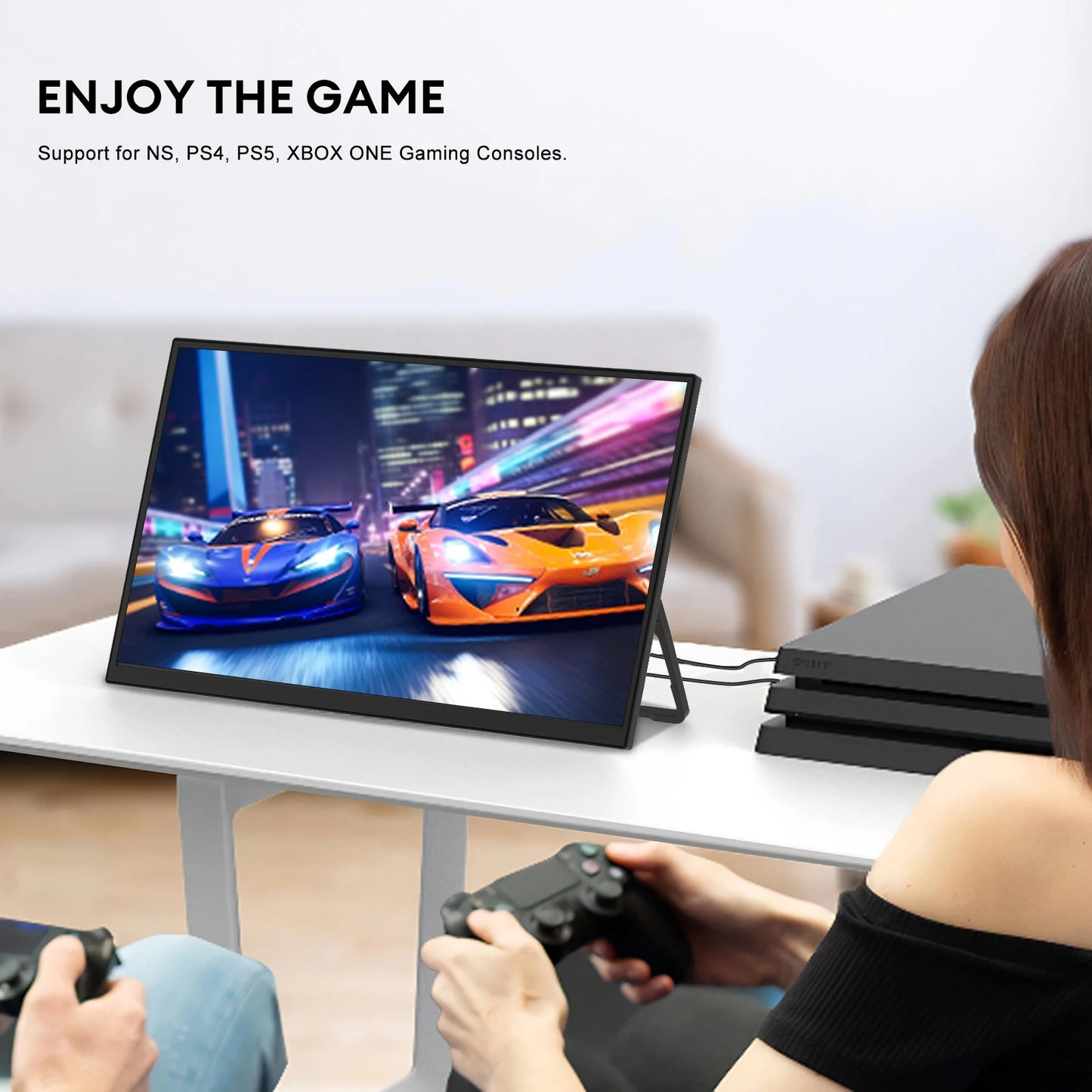 18.5" 100Hz Portable Gaming Monitor - Full HD 1080P IPS Display