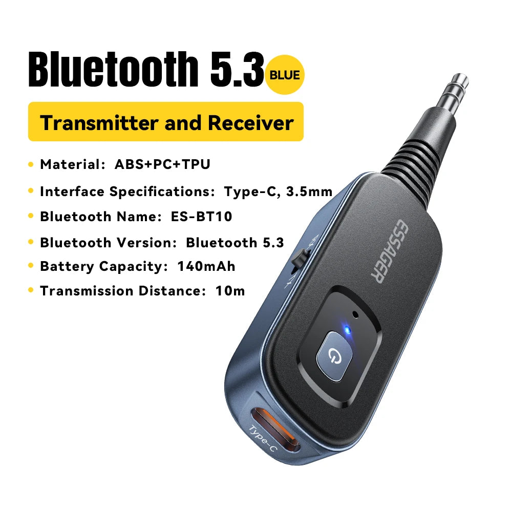 Essager 2-in-1 Bluetooth 5.1 Transmitter & Receiver for TV, Car & Audio - 23