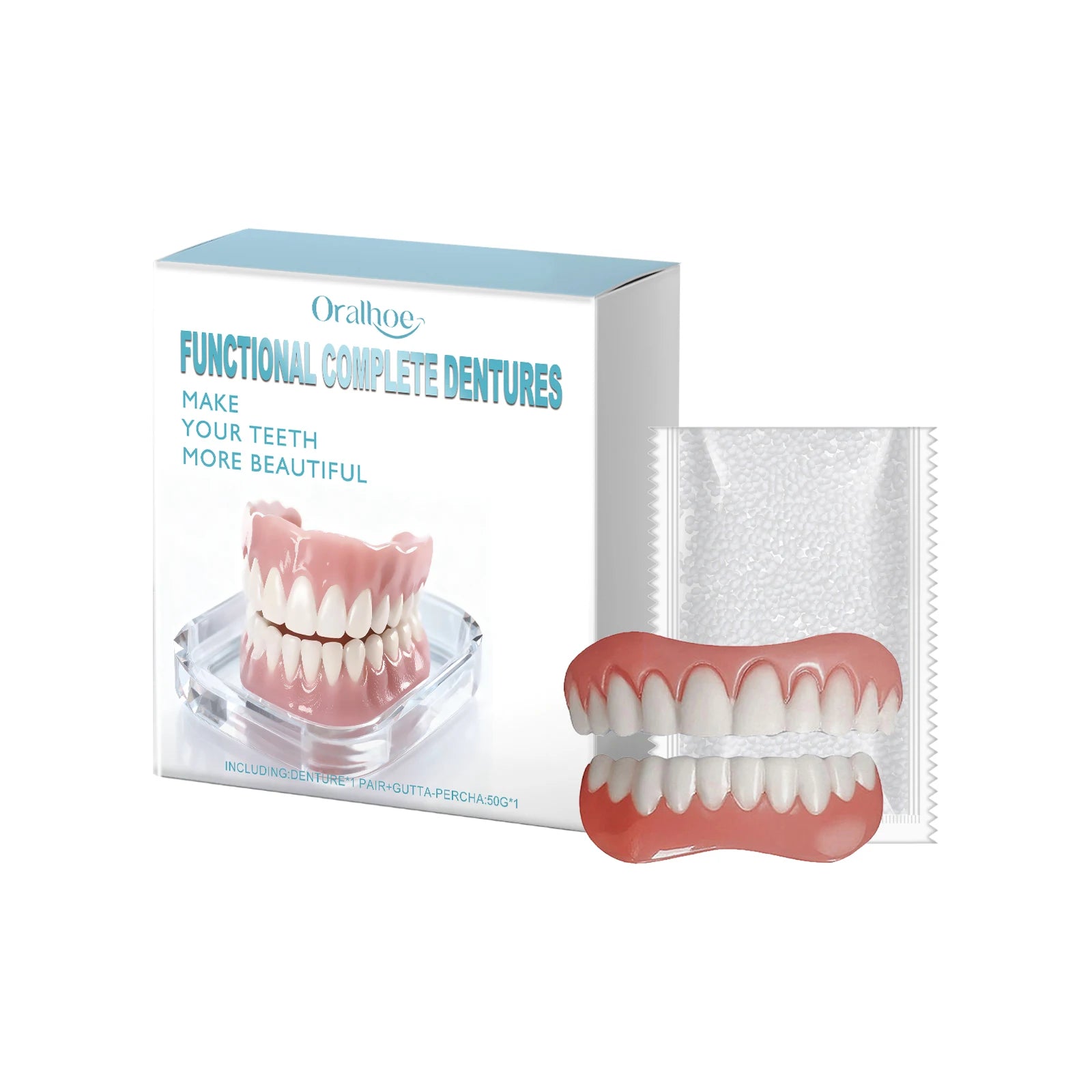 Instant Cosmetic Denture Kit – Temporary Smile Improvement & Natural Teeth Veneers - 16