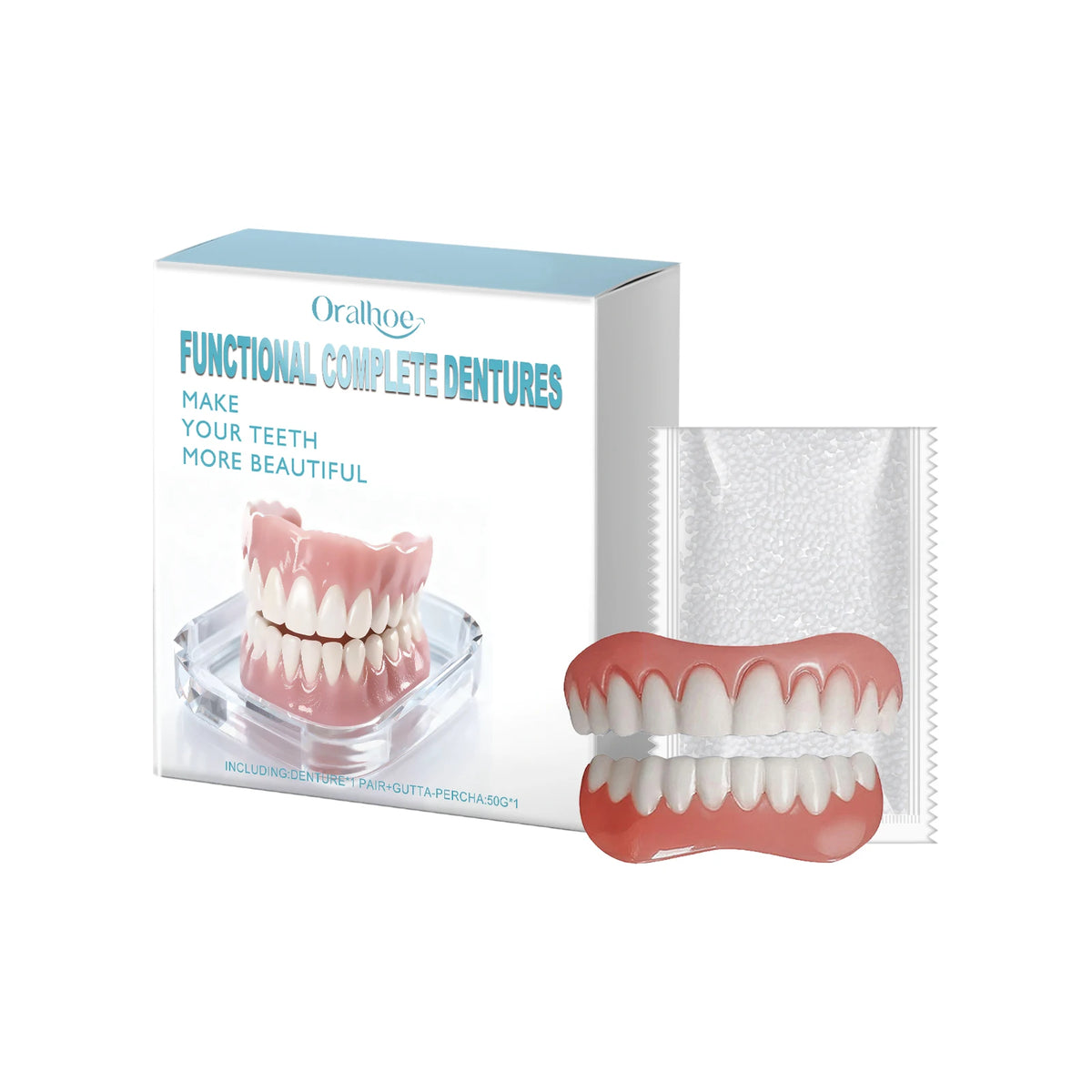 Instant Cosmetic Denture Kit – Temporary Smile Improvement & Natural Teeth Veneers