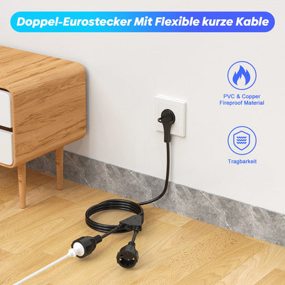 Heavy Duty EU Extension Cord - 4000W Waterproof Power Socket for Home