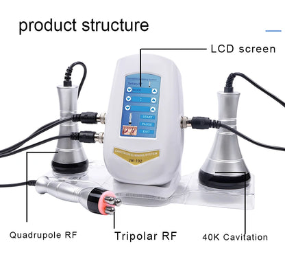 40K Ultrasonic Cavitation RF Body Shaping & Facial Skin Tightening Slimming Machine