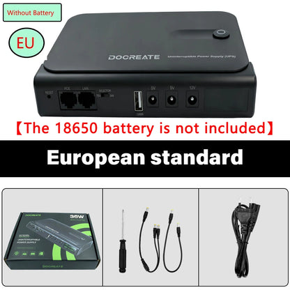 Mini Portable UPS Backup Power Supply for WiFi Routers & Security Cameras
