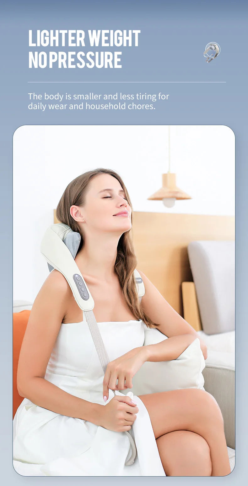 Cordless 3D Neck & Shoulder Massager for Pain Relief