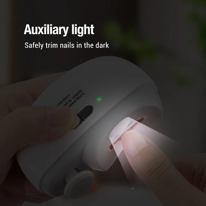Automatic Electric Nail Clipper and Trimmer with Built-in LED Light