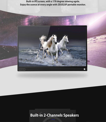 15.6" Portable Monitor 1080P IPS Full HD Laptop & Phone Second Screen