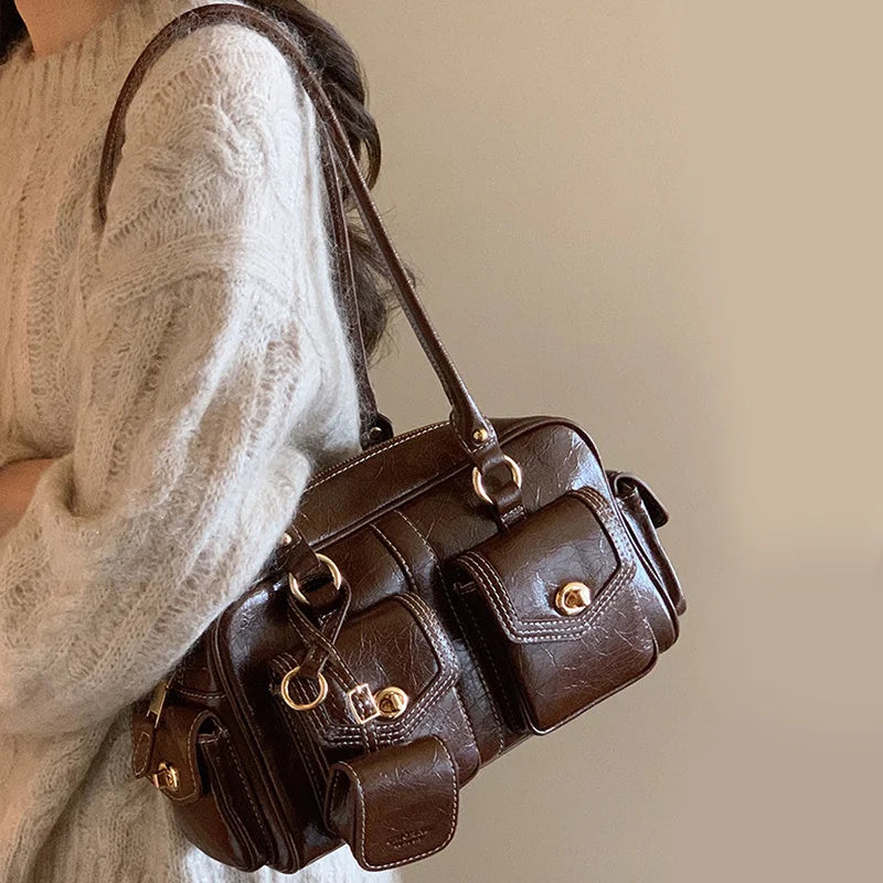 Luxury Trendy Stone Boston Bag