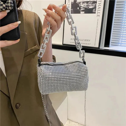 Luxury Rhinestone Bucket Bag