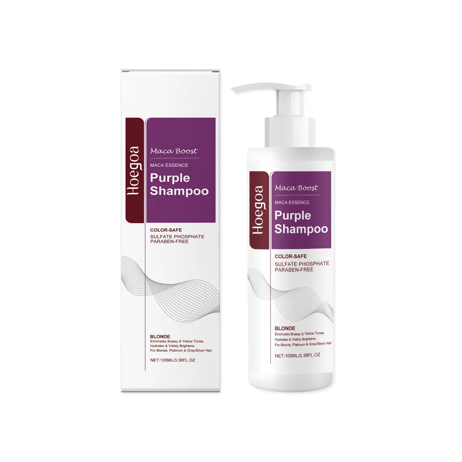 Purple Toning Hair Mask & Shampoo Set for Blonde Hair Repair & Color Protection - 15