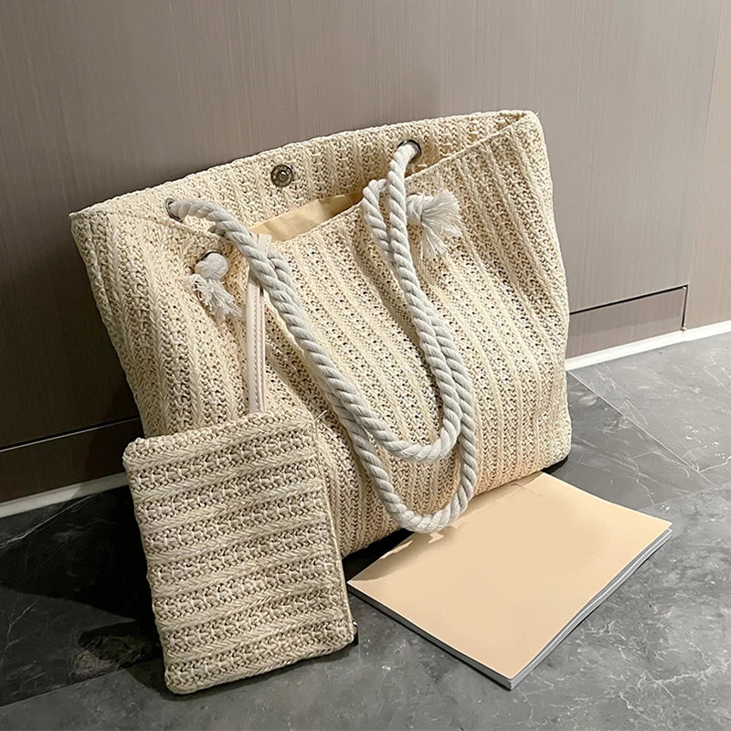 Bohemian Straw Tote