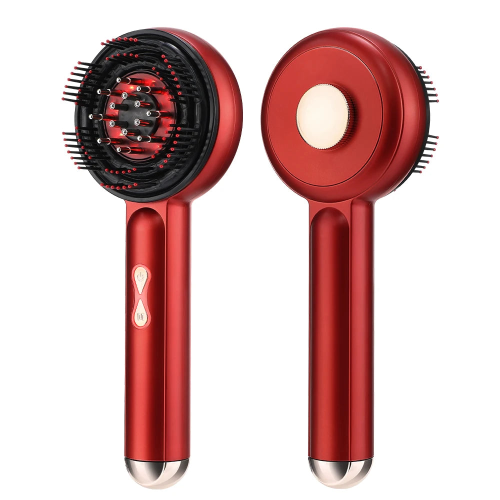 Electric Scalp Massage Comb with Infrared Light & Hair Oil Applicator - 16