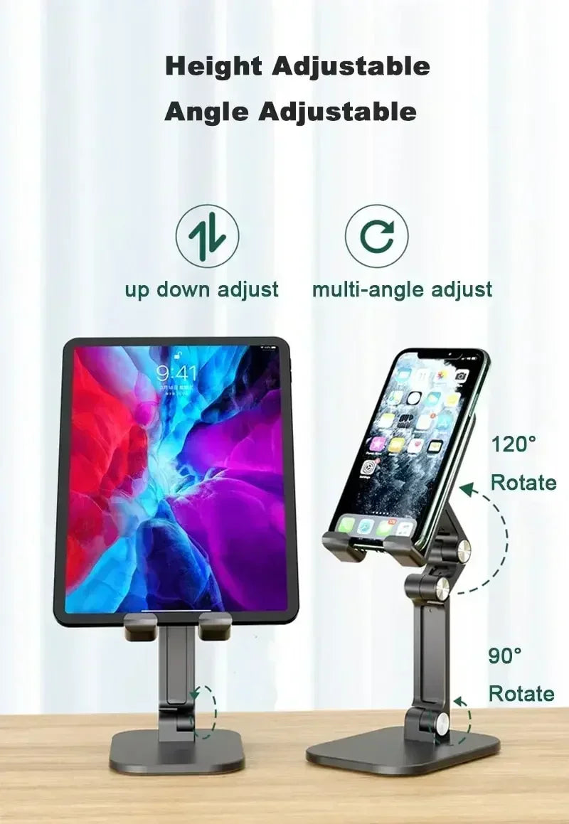 Foldable Desktop Phone & Tablet Stand - Adjustable Universal Holder - 7