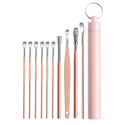 Professional Stainless Steel Ear Wax Removal Kit & Cleaning Tool Set