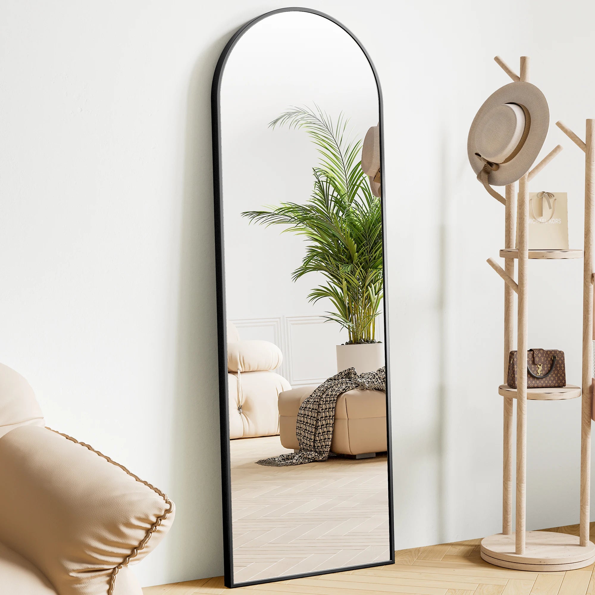 64" x 21" Full Length Standing Mirror – Floor, Wall-Mounted or Leaning - 15