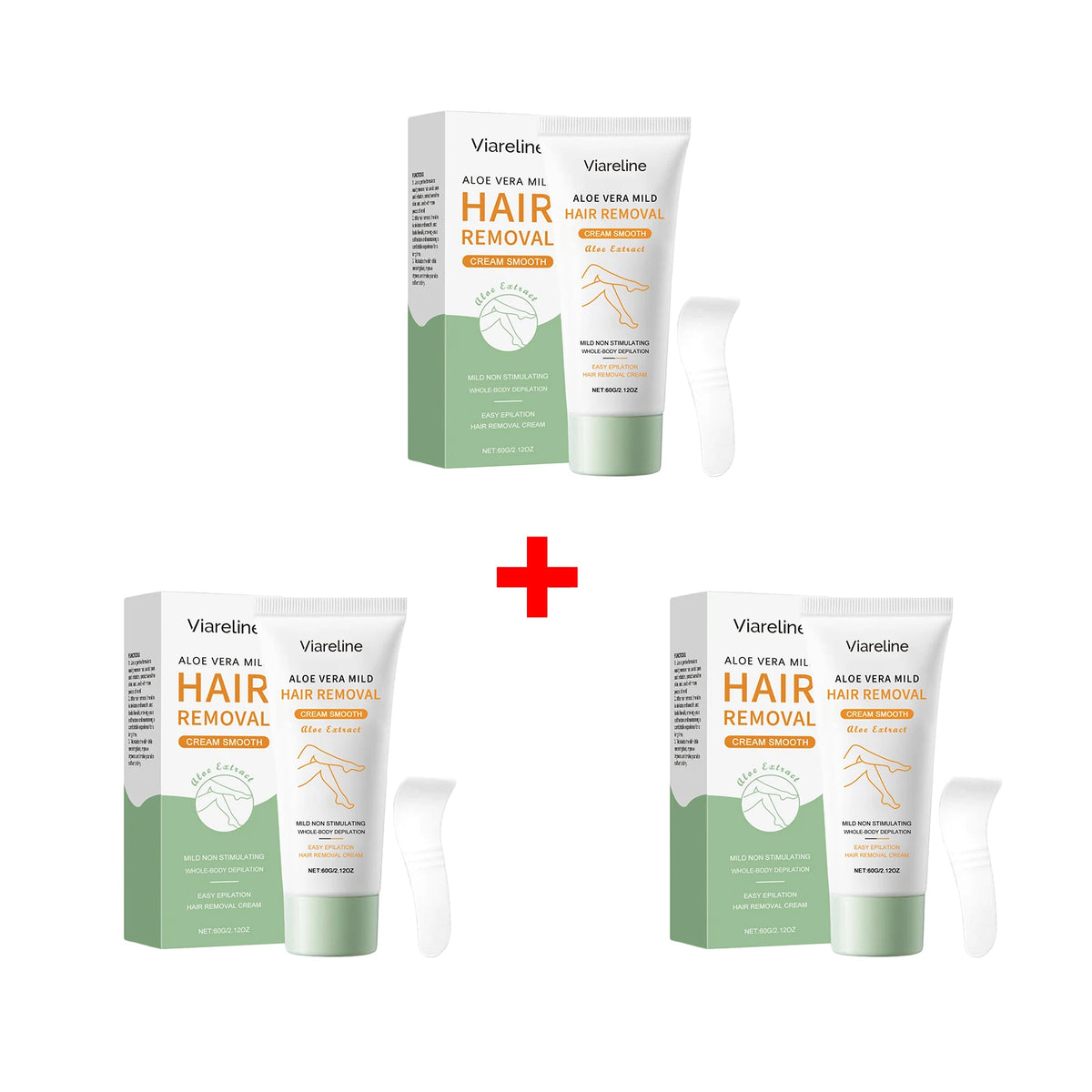 Aloe Vera Painless Hair Removal Cream - Gentle Whole-Body Depilatory for Smooth Skin