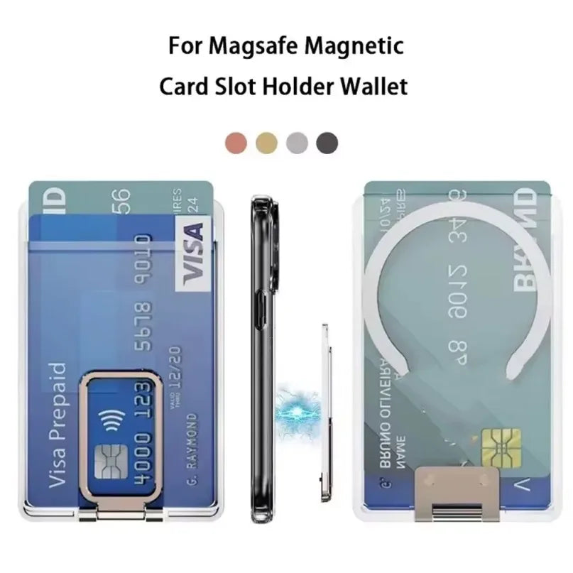 Magnetic Magsafe Card Holder & Stand for iPhone 16 15 14 13 12 Pro Max - 1