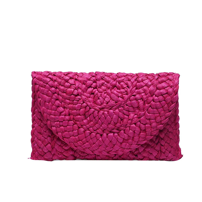 Luxury Woven Straw Clutch