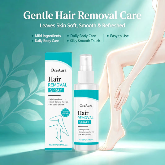 Painless Hair Removal Spray for Smooth Skin - Gentle Body Depilatory for All Skin Types