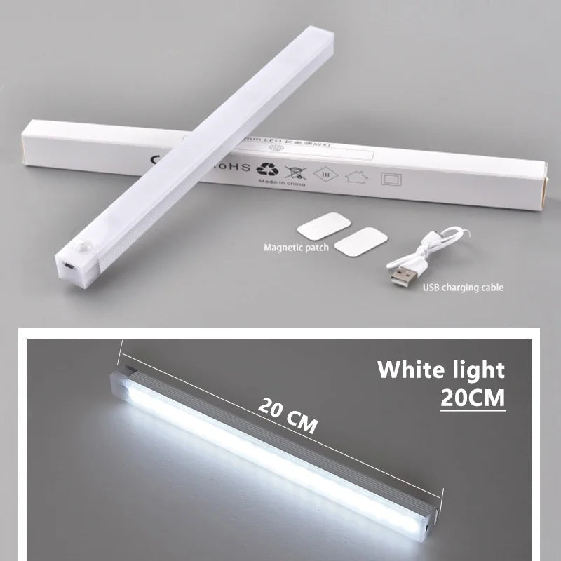 Wireless Motion Sensor LED Cabinet Light - Rechargeable Dimmable Under Counter Bar Light