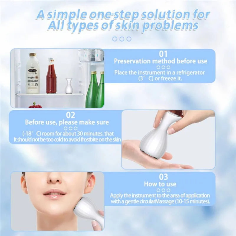 Facial Ice Cooling Hammer for Skin Tightening and Pore Reduction